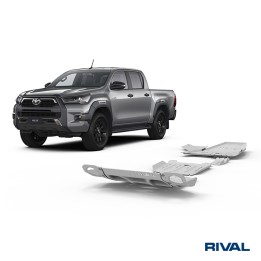 Set Scuturi Radiator, Motor, Cutie de Viteze, Cutie de Transfer, Rezervor AdBlue și Sondă Lambda, Rival, Culoare Argintiu, Toyot