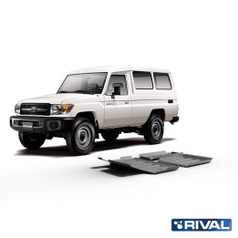 Set Scuturi Tije de Direcție, Cutie de Viteze, Cutie de Transfer și Rezervor, Rival, Culoare Argintiu, Toyota Land Cruiser 2007 