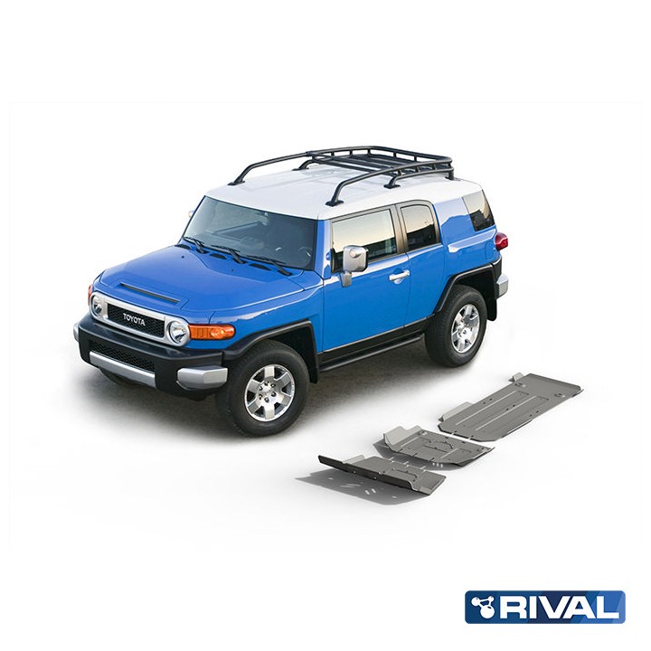 Skid Plate for Engine and Gearbox, Rival 4L Gasoline, Color Silver, Toyota FJ Cruiser / Land Cruiser 2006 - 2022 - EDK.ro