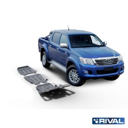Set Scuturi Radiator, Motor, Cutie de Viteze și Cutie de Transfer, Rival 2.5L Diesel, Culoare Argintiu, Toyota Hilux 2005 - 2015