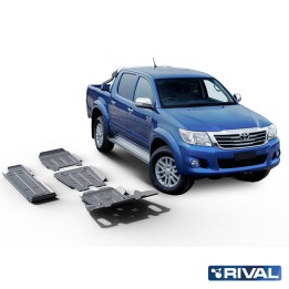 Set Scuturi Radiator, Motor, Cutie de Viteze, Cutie de Transfer și Rezervor, Rival 2.5L Diesel Die, Culoare Argintiu, Toyota Hil