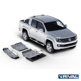 Set Scuturi Radiator, Motor, Cutie de Viteze, Cutie de Transfer și Rezervor, Rival 2L Diesel, Culoare Argintiu, Volkswagen Amaro