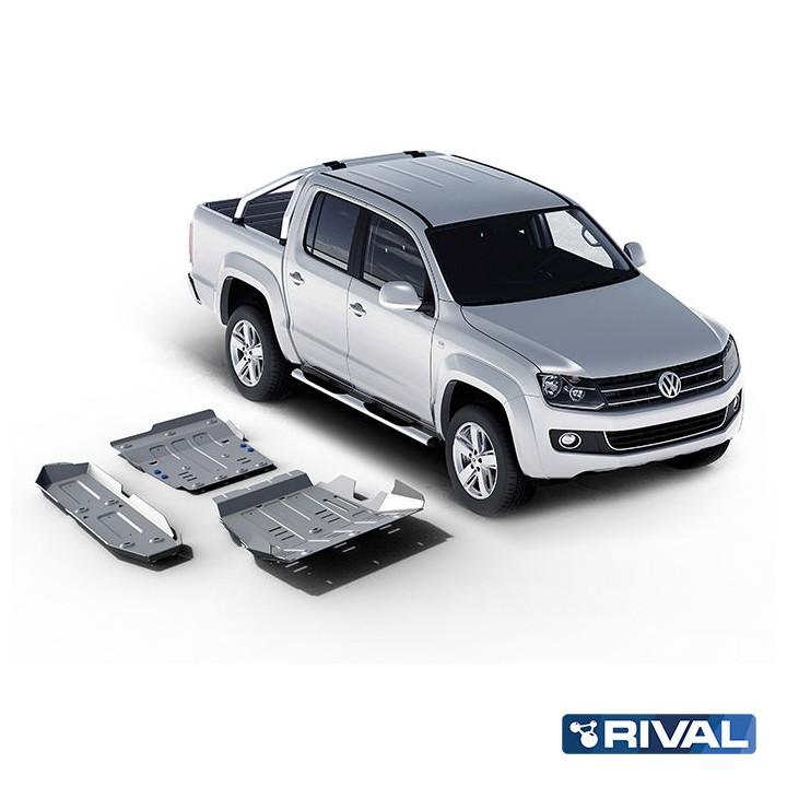 Set Scuturi Radiator, Motor, Cutie de Viteze, Cutie de Transfer și Rezervor, Rival 2L Diesel, Culoare Argintiu, Volkswagen Amaro