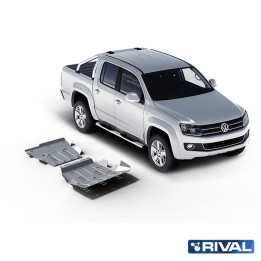 Set Scuturi Radiator, Motor, Cutie de Viteze și Cutie de Transfer, Rival 2L Diesel, Culoare Argintiu, Volkswagen Amarok 2010 - 2