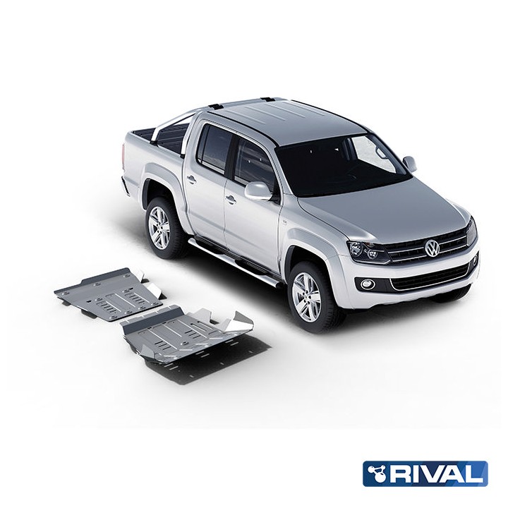 Set Scuturi Radiator, Motor, Cutie de Viteze și Cutie de Transfer, Rival 2L Diesel, Culoare Argintiu, Volkswagen Amarok 2010 - 2