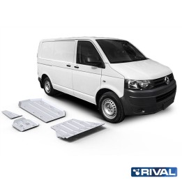 Skid Plate Set, Rival Caravelle Multivan 20, Color Silver, Volkswagen Transporter T5 / T6 / Transporter 2003 - 2019 - EDK.ro
