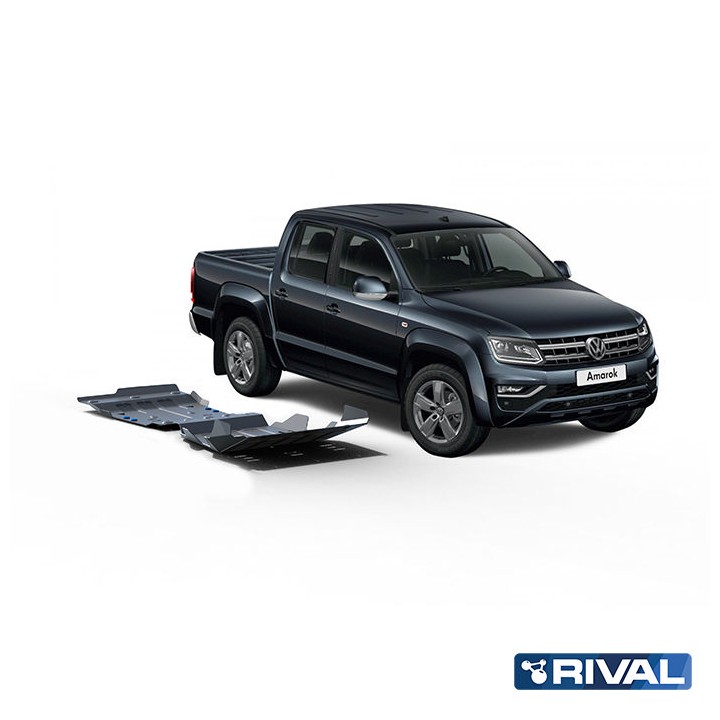 Set Scuturi Radiator, Motor, Cutie de Viteze și Cutie de Transfer, Rival 3L Diesel, Culoare Argintiu, Volkswagen Amarok 2016 - 2