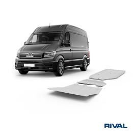Skid Plate Set for Engine, Gearbox and Fuel Tank, Rival 2L Diesel, Volkswagen Crafter, MAN TGE 2016 - Present - EDK.ro