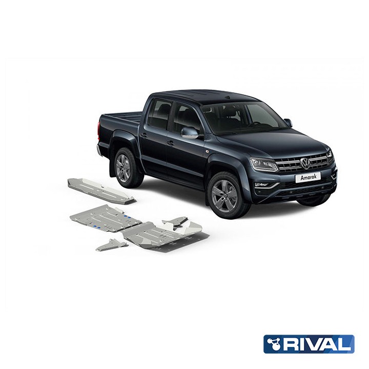 Set Scuturi Radiator, Motor, Cutie de Viteze, Cutie de Transfer, Rezervor, Brațe Față și Diferențial, Rival, Culoare Argintiu, V
