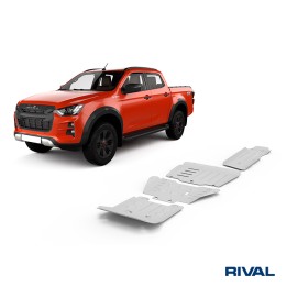 Set Scuturi Radiator, Motor, Cutie de Viteze, Cutie de Transfer și Rezervor, Rival 2L Diesel / 3L Diesel 1 9, Culoare Argintiu, 
