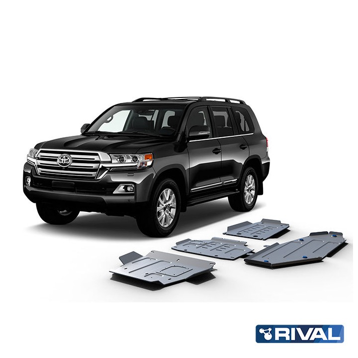 Set Scuturi Motor, Cutie de Viteze, Cutie de Transfer și Rezervor, Rival Lx, Culoare Argintiu, Toyota Land Cruiser 150 / Cruiser