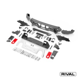 Bullbar Off-Road, Rival cu Lumini LED, Culoare Negru, Ford Ranger Raptor 2022 - Prezent - EDK.ro