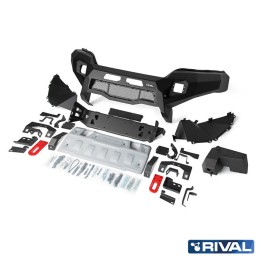 Off-Road Bullbar, Rival with LED Lights, Color Black, Mitsubishi L200 2018 - 2023 - EDK.ro