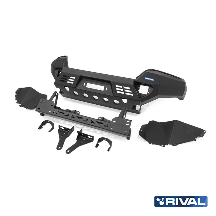 Bullbar Off-Road, Rival cu Lumini LED, Culoare Negru, Toyota Hilux 2018 - 2020 - EDK.ro