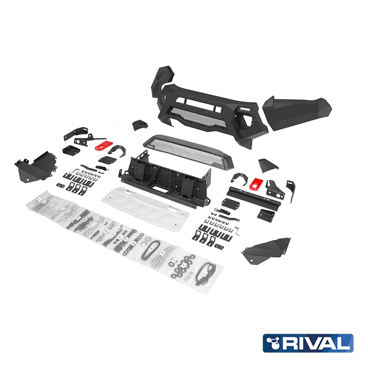 Bullbar Off-Road, Rival, Culoare Negru, Toyota Hilux 2020 - 2022 - EDK.ro