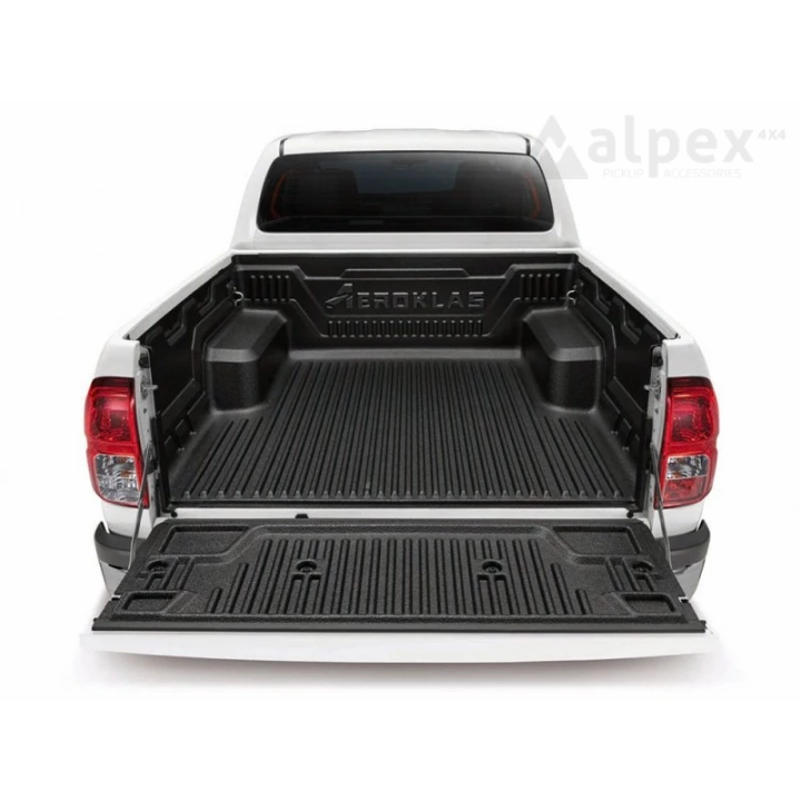 Under Rail Bed Liner, Aeroklas Metal Cargo Hooks, Toyota Hilux Double Cab 2016 - 2026 - EDK.ro