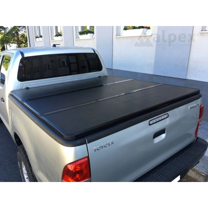 Lid Tonneau Bed Cover, Alpex Tri-Fold, Toyota Hilux Double Cab 2005 - 2015 - EDK.ro