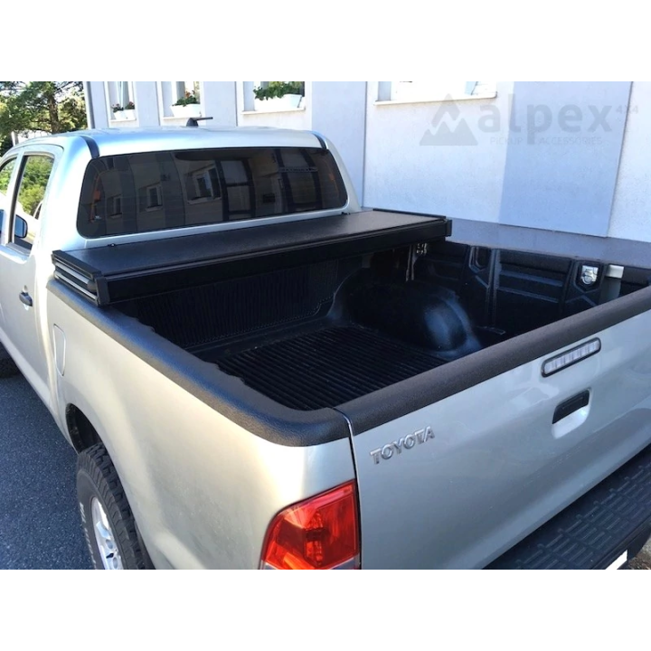 Lid Tonneau Bed Cover, Alpex Tri-Fold, Toyota Hilux Double Cab 2005 - 2015 - EDK.ro