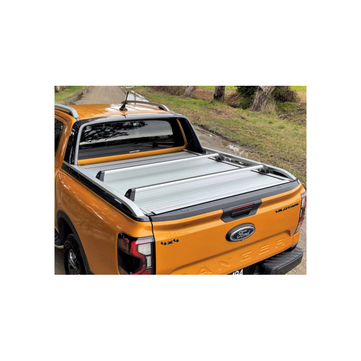 Cargo Carriers, RealTruck Original Electric Roll Cover -, 1 Pair - Ranger, Color Silver, Volkswagen Amarok Raptor / PHEV Double 