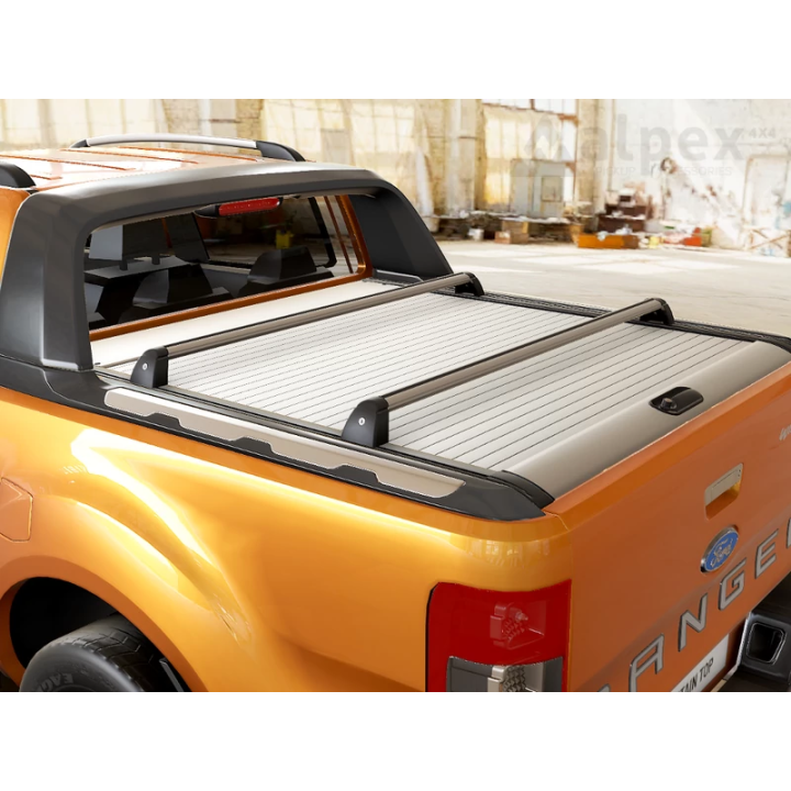 Cargo Carriers, RealTruck Wildtrak, Aventura MTR Roll -, 1 Pair, Color Silver, Ford Ranger, Volkswagen Amarok Raptor Double Cab 