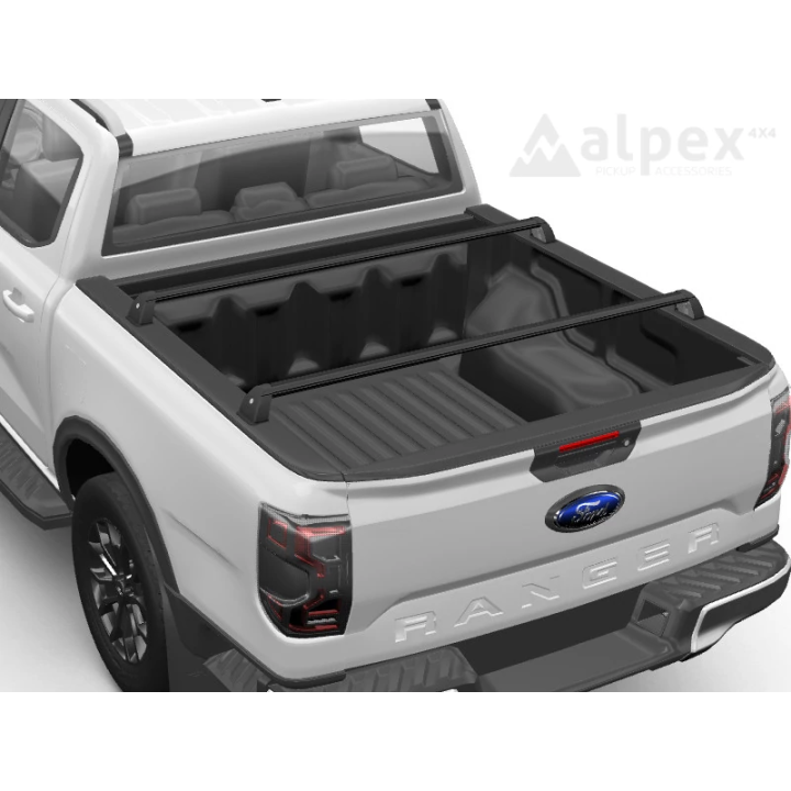 Cargo Carriers, RealTruck Mountain Top for Bed Rail -, 1 Pair, Color Black, Ford Ranger Raptor / PHEV Double Cab / Extra Cab 202
