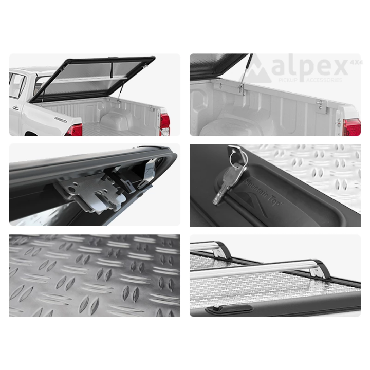 Lid Tonneau Bed Cover, Mountain Top Style, Isuzu D-Max Double Cab 2012 - 2020 - EDK.ro