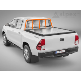 Lid Tonneau Bed Cover, Mountain Top Style, Toyota Hilux Extra Cab 2016 - 2026 - EDK.ro