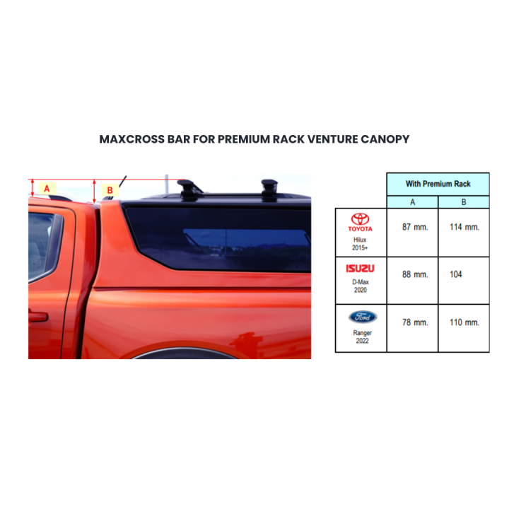 Roof Cross Bars, Maxliner Max for Premium Rack Venture Canopy - EDK.ro