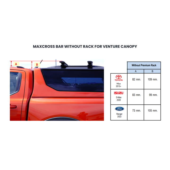 Roof Cross Bars, Maxliner Max Without Rack for Venture Canopy - EDK.ro