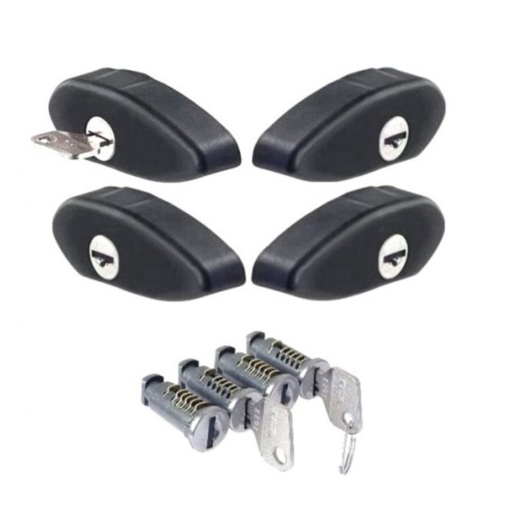 Anti-Theft Bar Covers, Cruz Airo Anti-theft Set of Hubs (Key Locks) 932-047 (4 pcs) - EDK.ro