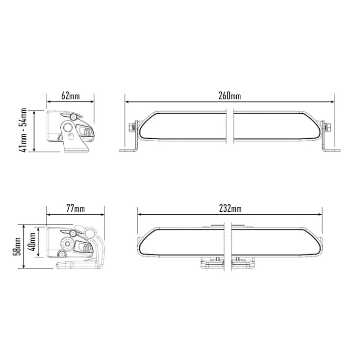 Proiector LED Omologat, Lazer Lamps Linear-6 Elite Amber, Flux Luminos 4,320Lm, Putere 42W - EDK.ro
