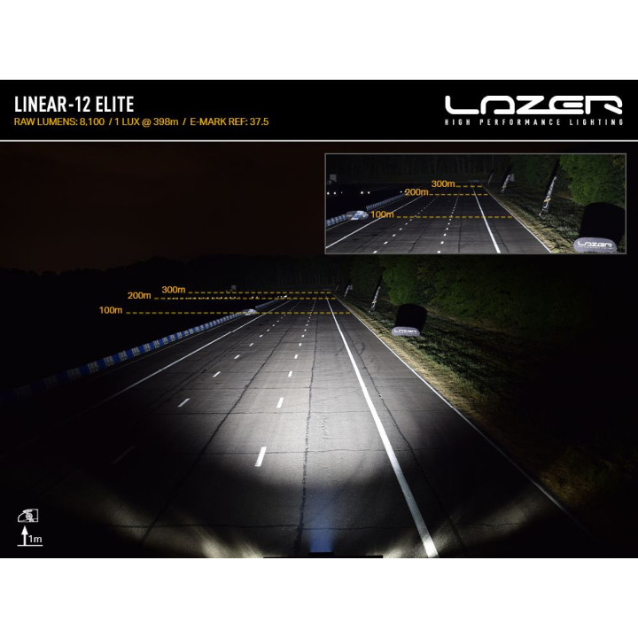 EC Approved LED Projector, Lazer Lamps Linear-12 Elite with Position Lights, Luminous Flux 8,100Lm, Power 84W - EDK.ro