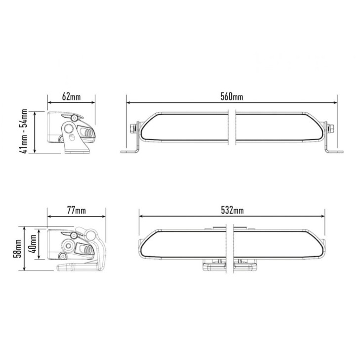 EC Approved LED Projector, Lazer Lamps Linear-18 Elite with Position Lights, Luminous Flux 13,500Lm, Power 130W - EDK.ro