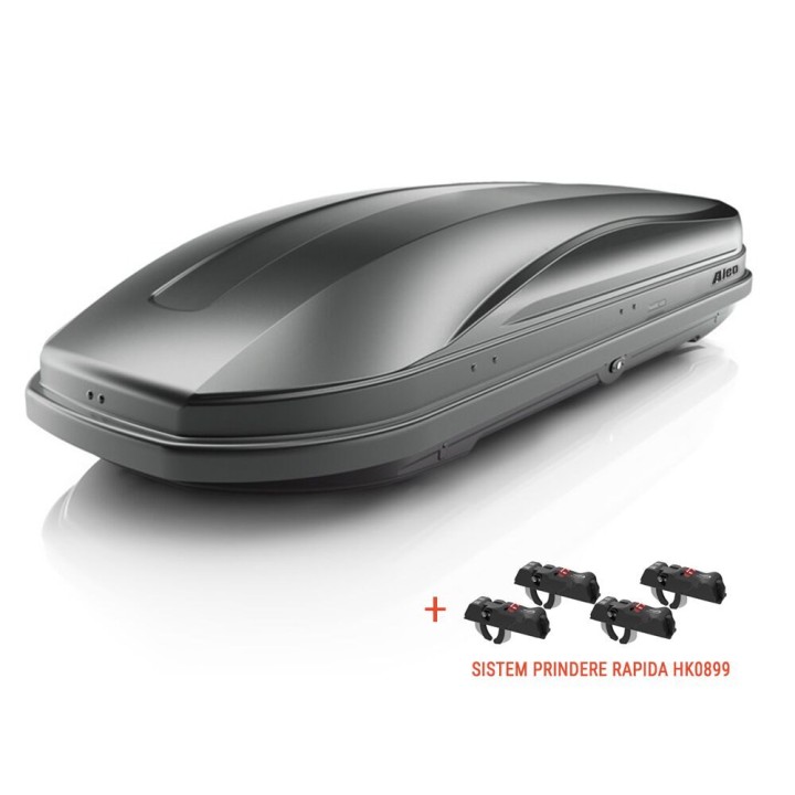 Suitcase, Aleo Box, Magic 400, Dual Side Quick Release System HK0899, Color Anthracite Grey - EDK.ro