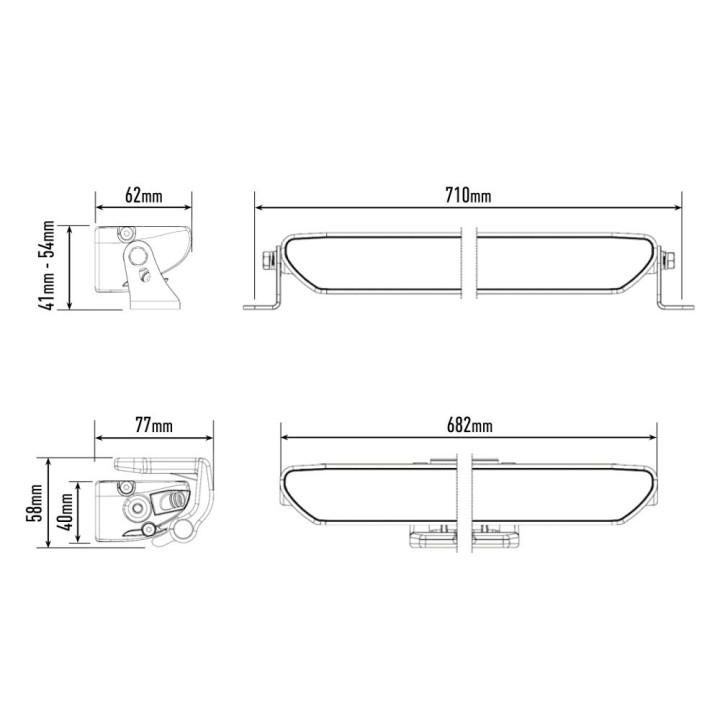EC Approved LED Projector, Lazer Lamps Linear-24 Flood, Luminous Flux 16,200Lm, Power 168W - EDK.ro