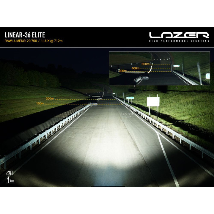 Proiector LED Omologat, Lazer Lamps Linear-36 Elite, Flux Luminos 29,700Lm, Putere 308W - EDK.ro