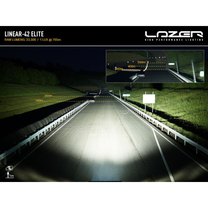 Proiector LED Omologat, Lazer Lamps Linear-42 Elite, Flux Luminos 33,300Lm, Putere 355W - EDK.ro