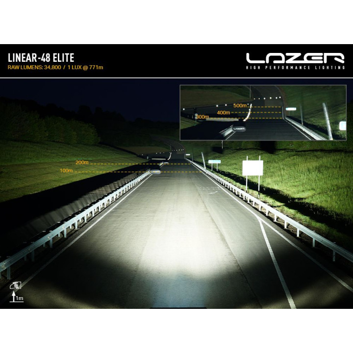 Proiector LED Omologat, Lazer Lamps Linear-48 Elite, Flux Luminos 34,800Lm, Putere 364W - EDK.ro