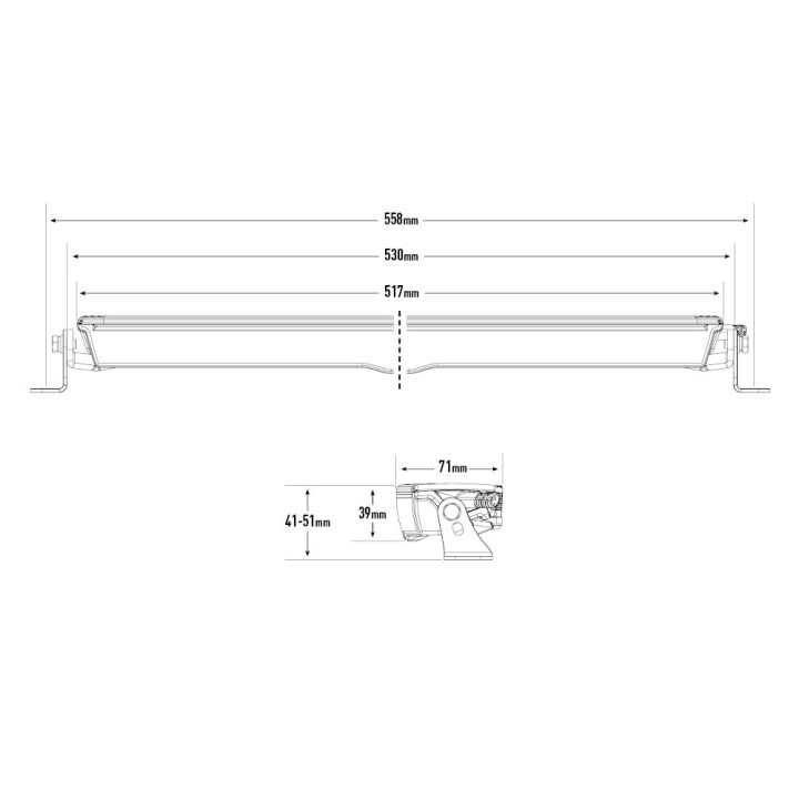 Proiector LED Omologat, Lazer Lamps Glide with Side Mounting Kit, Flux Luminos 11,500Lm, Putere 120W - EDK.ro