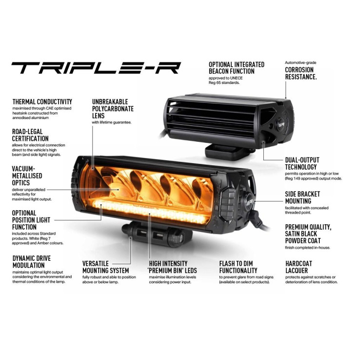 EC Approved LED Projector, Lazer Lamps Triple-R 850 Beacon, Luminous Flux 6,930Lm, Power 66W - EDK.ro