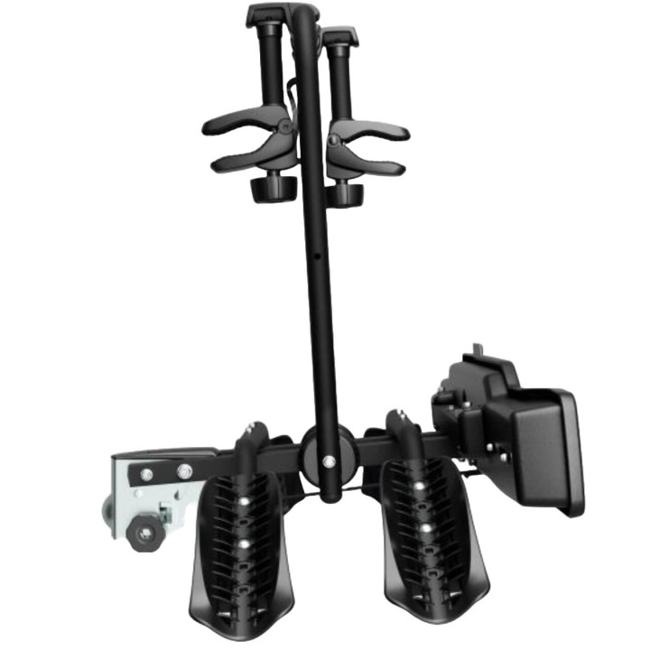 2-Bike Carrier, Peruzzo Siena 668E, Compatible with Electric Bikes, with Tow Hook Attachment, Color Black - EDK.ro