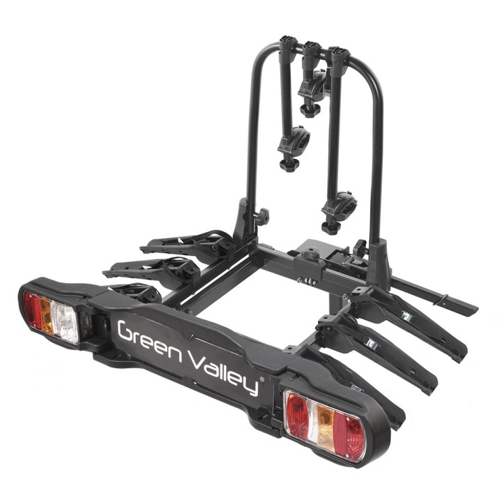 Suport pentru 3 Biciclete, Verde Valley Discovery 160514-3, cu Prindere pe Cârlig, Culoare Negru - EDK.ro