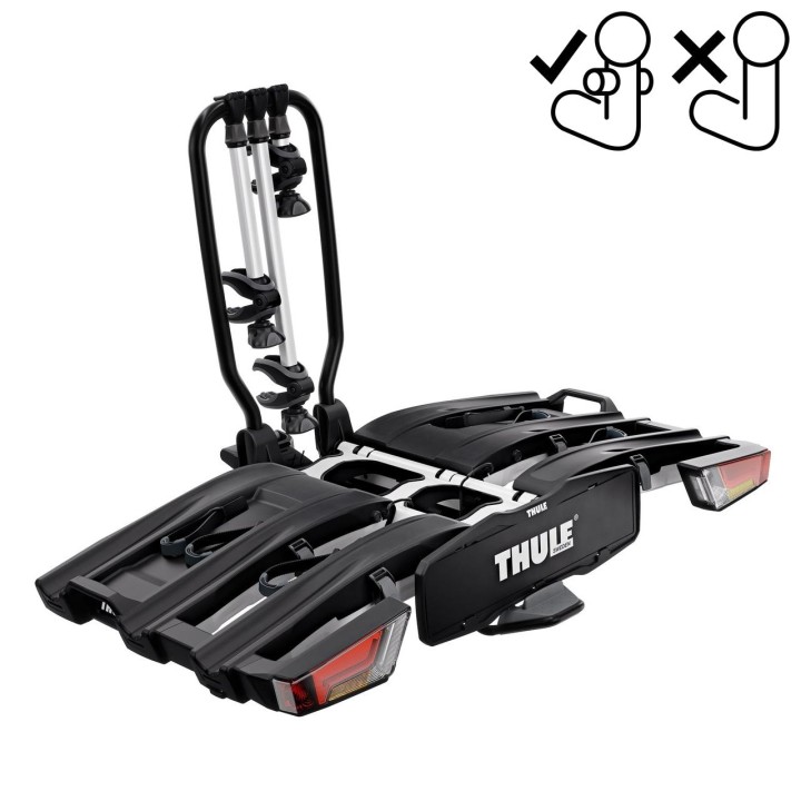 3-Bike Carrier, Thule EasyFold XTF 3 with Towbar Attachment (13-Pin) - EDK.ro