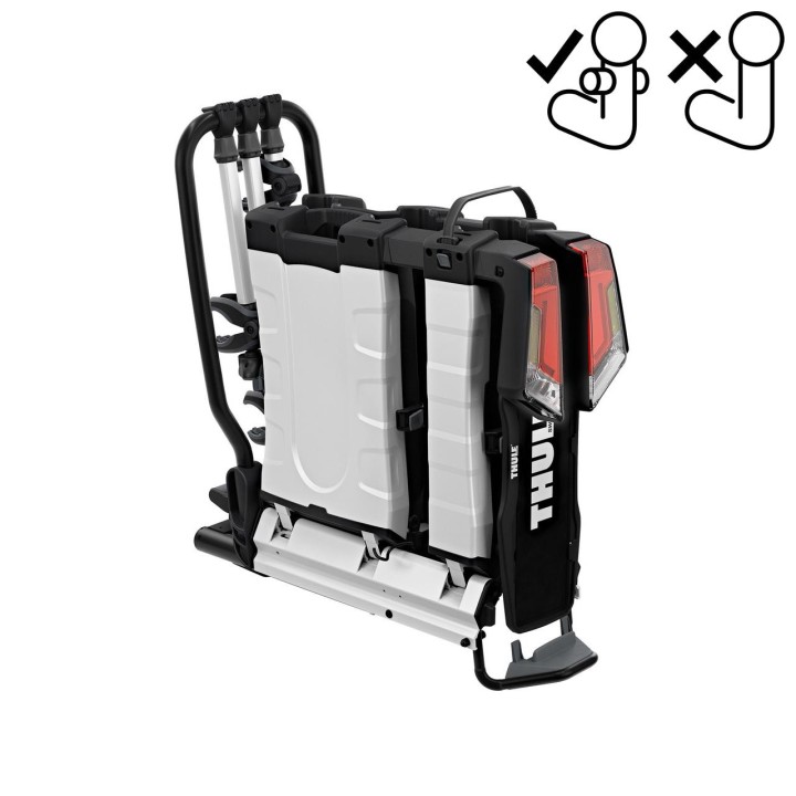3-Bike Carrier, Thule EasyFold XTF 3 with Towbar Attachment (13-Pin) - EDK.ro