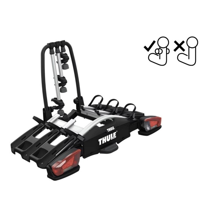 3-Bike Carrier, Thule VeloCompact F with FIX4BIKE Towbar Attachment - EDK.ro