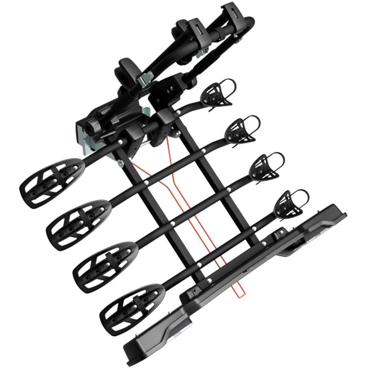 Suport pentru 4 Biciclete, Peruzzo Parma 706/4N, cu Prindere pe Cârlig, Culoare Negru - EDK.ro