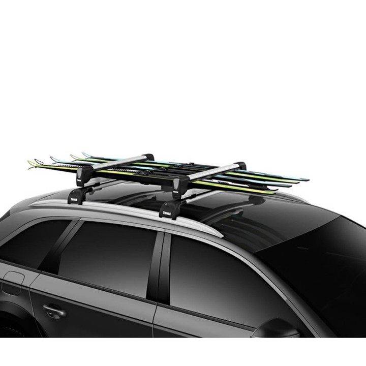 Ski Carrier, Thule SnowPack Extender 7325 5-pair with T-profile Aluminum Crossbar Attachment, Color Grey - EDK.ro