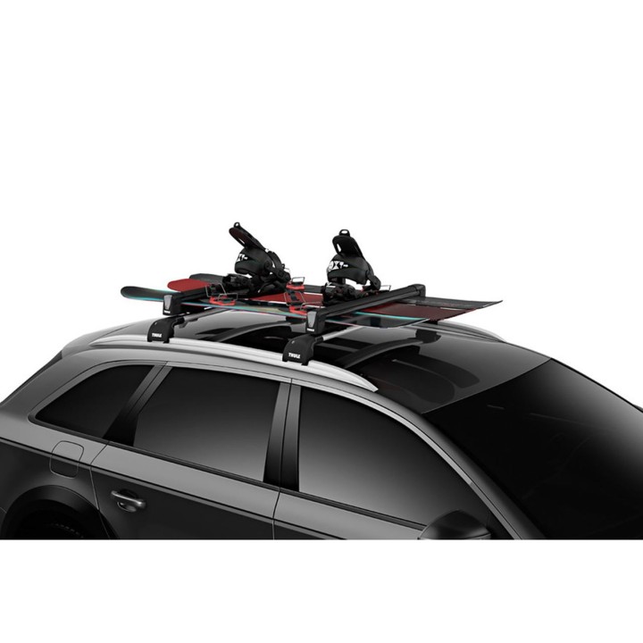 Ski Carrier, Thule SnowPack 7326 6-pair with T-profile Aluminum Crossbar Attachment, Color Black - EDK.ro