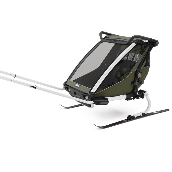 Cărucior Copil, Thule Chariot Lite Double Multisport, Vintage, Culoare Verde - EDK.ro