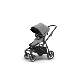 Cărucior Copil, Thule SLEEK Frame și Gri Melange Canopy, Culoare Negru - EDK.ro